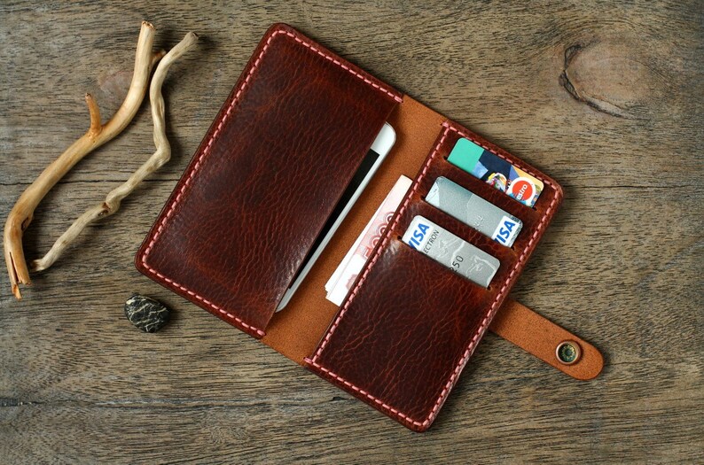 Leather Phone Case Wallet Mens Wallets Men's Leather Etsy