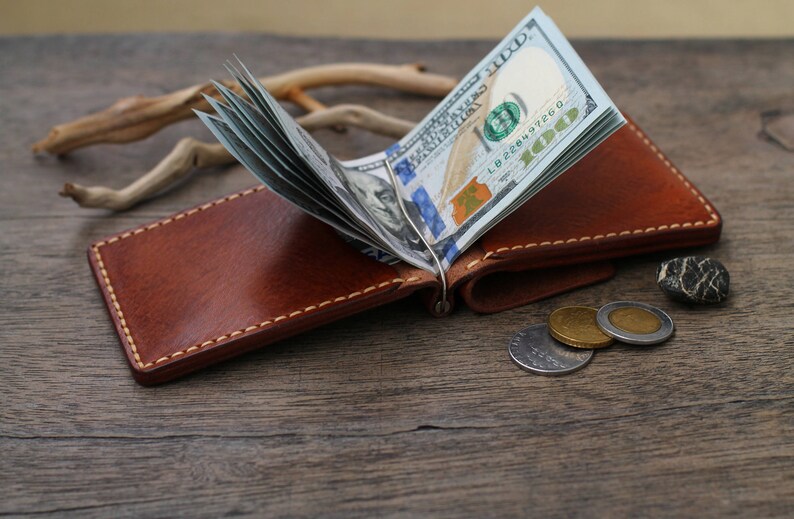 Leather Money Clip Wallet Wallets For Men Mens Wallets Men S Leather Wallet Groomsmen Gift Mens Wallet Gifts For Men - 