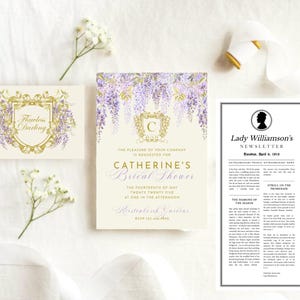 Printable Lady Duke Invitation Set Template | Bridal Shower, Baby Shower, Wedding, and Birthday