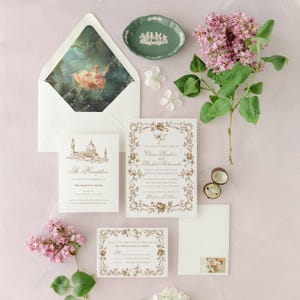 Printable Renaissance Fairytale Style Wedding Invitation Suite Template | Templett