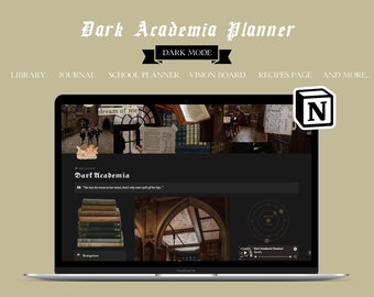Dark Academia Planner Notion Template