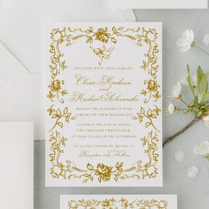Printable Renaissance Fairytale Wedding Invitation Template