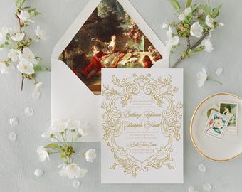Printable Vintage Royal Wedding Invitation Template