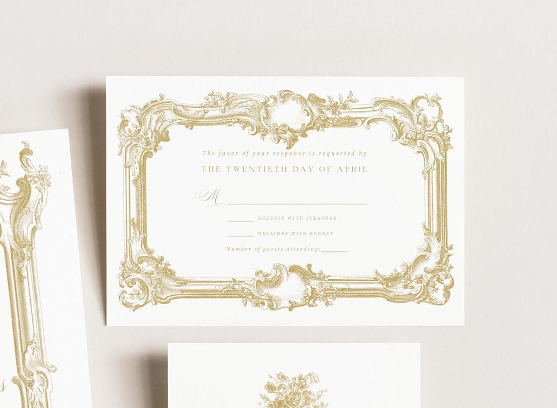 The 'catherine' Invitation Suite Template Fine Art - Etsy