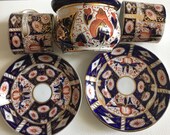 Antique Derby Imari Pattern Cup , Saucer , and sugar bowl
