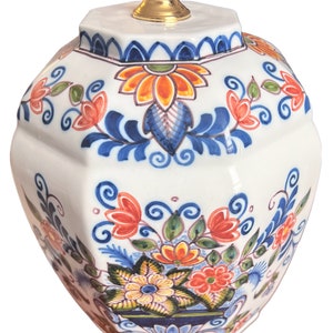 Royal Tichelaar Makkum Antique Delft Dutch Faience Hand-Painted table lamp base