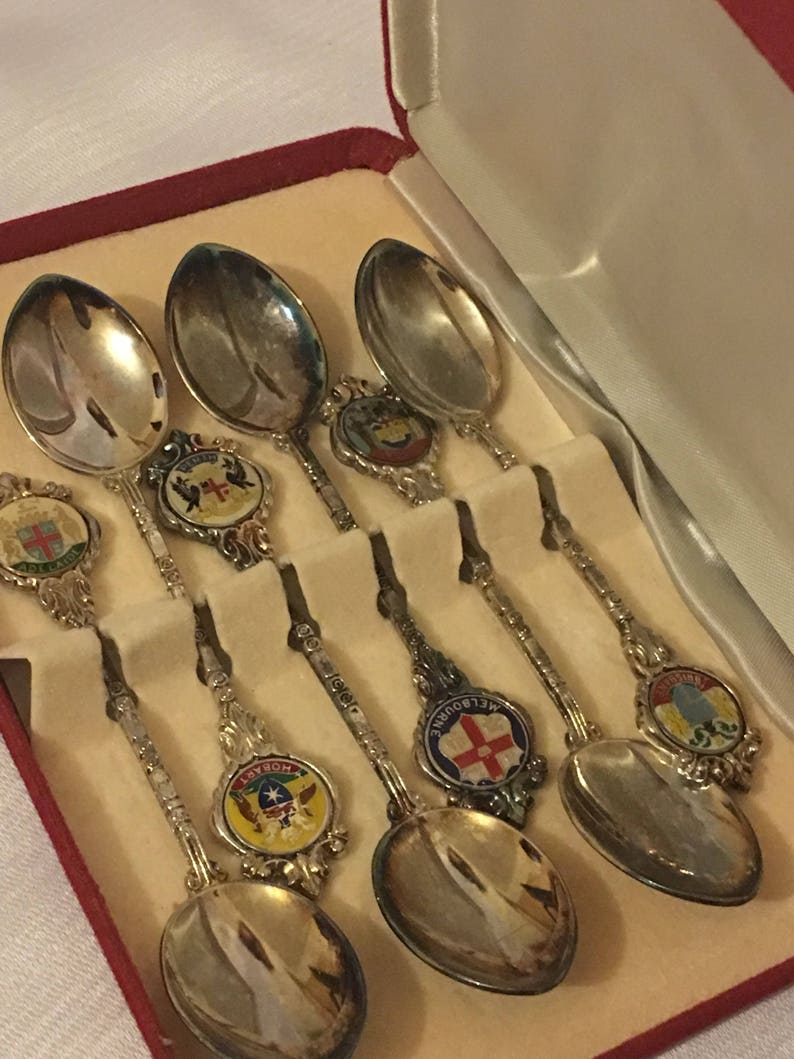 Stuart Silver Plated Souvenir Spoon Set Made in Australia Etsy