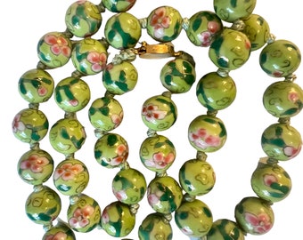 Gorgeous Vintage Chinese porcelain Beaded Necklace