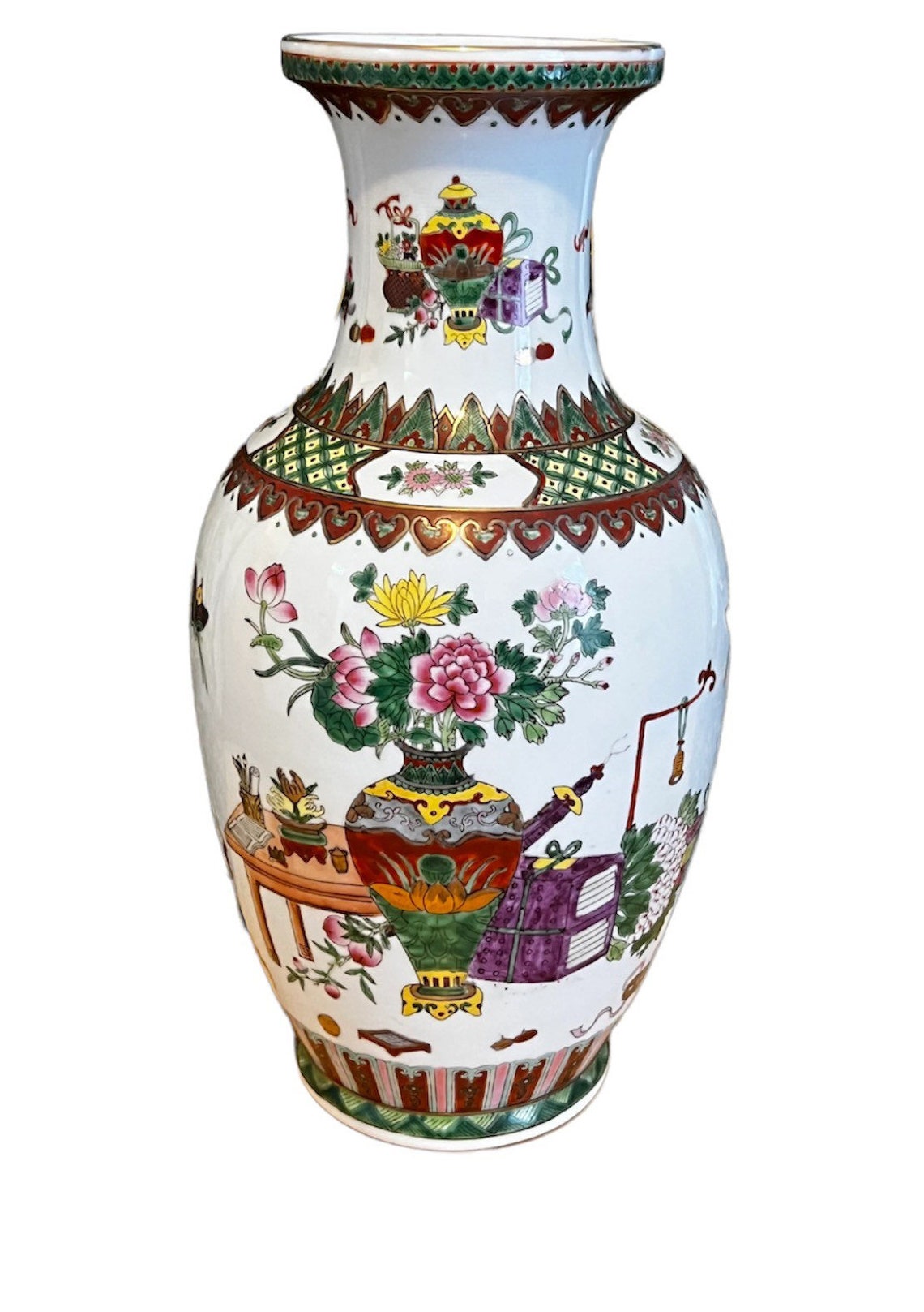 20th Century Vintage Chinese Vase Chinese Famillerose Etsy UK