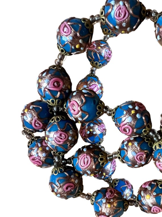 Exquisite Venetian Wedding Cake Glass Necklace - … - image 2