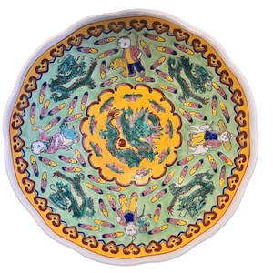 Famille Verte Porcelain Bowl: Qianlong Style, Chinese Decor