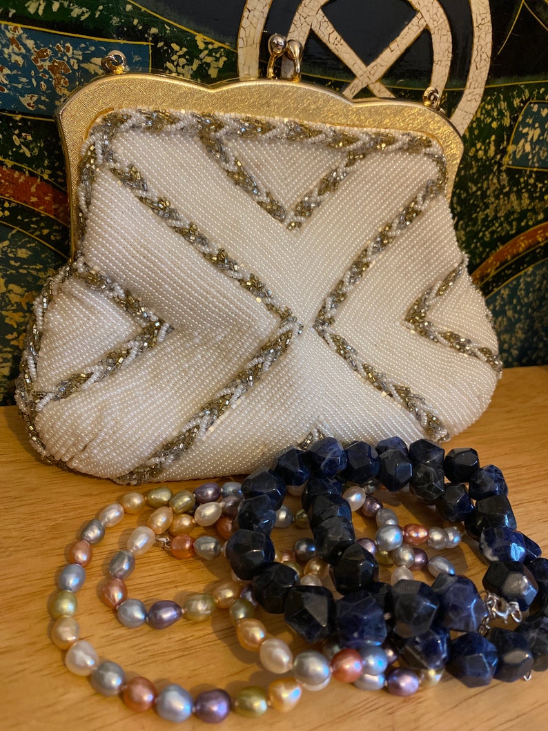 Vintage Beaded Clutch Bag Le Regale LTD Made in Hong Kong Etsy