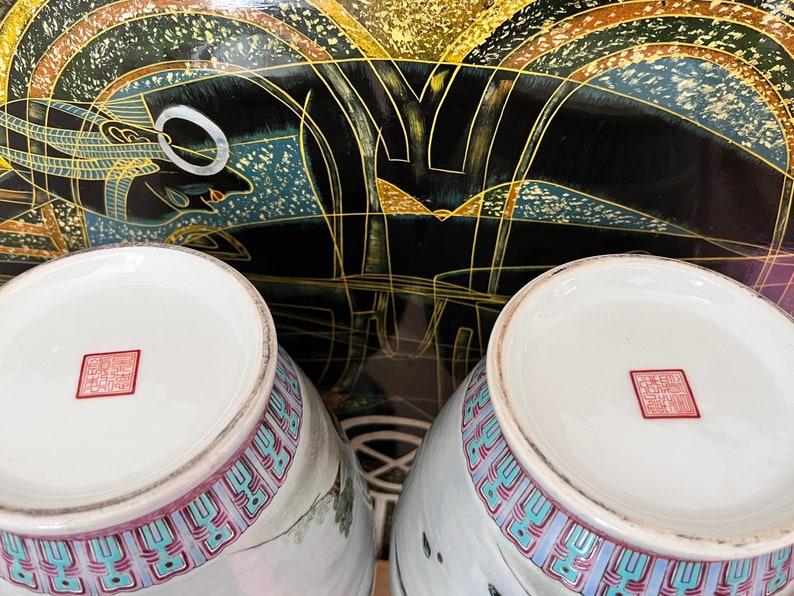 Antique Vintage Chinese Vase Pair of Chinese Collectable Etsy UK