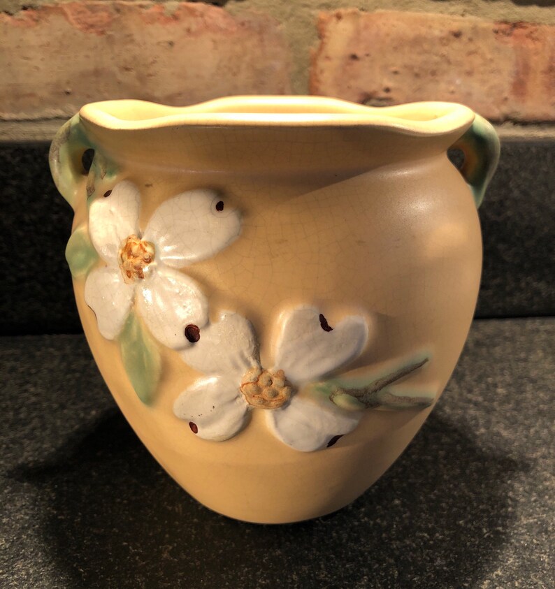 Vintage Weller Pottery Dogwood Pattern Vase / Planter 1920s | Etsy