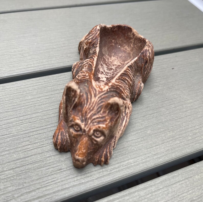 Vintage syroco Wood Pipe Holder / Dog Figure / Syracuse Ornamental Company Etsy