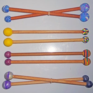 Double Ball Mallets:   Conga, Bongo, Percussion, Drum Kit, Handpan,