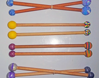 Double Ball Mallets:   Conga, Bongo, Percussion, Drum Kit, Handpan,