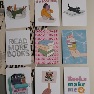 Bookish Postcard – Literary Postcard, Book Lover Gift, Reading-Themed Stationery, Unique Bookish Motif, Bibliophile Card
