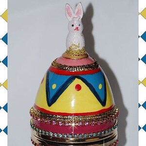 Easter Theme Goose Egg Trinket Box