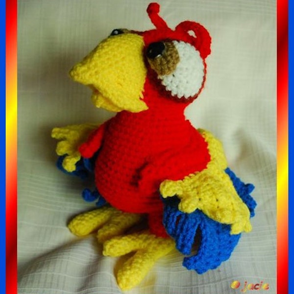 Pedro the Crocheted Parrot