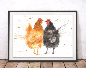 Chicken Art Etsy - 