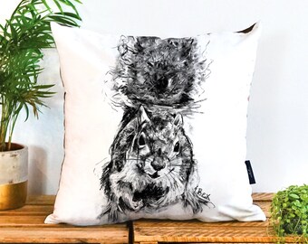Giraffe Vegan Cushion by Bex Williams Don't be Smug, Give a Hug Throw Pillow