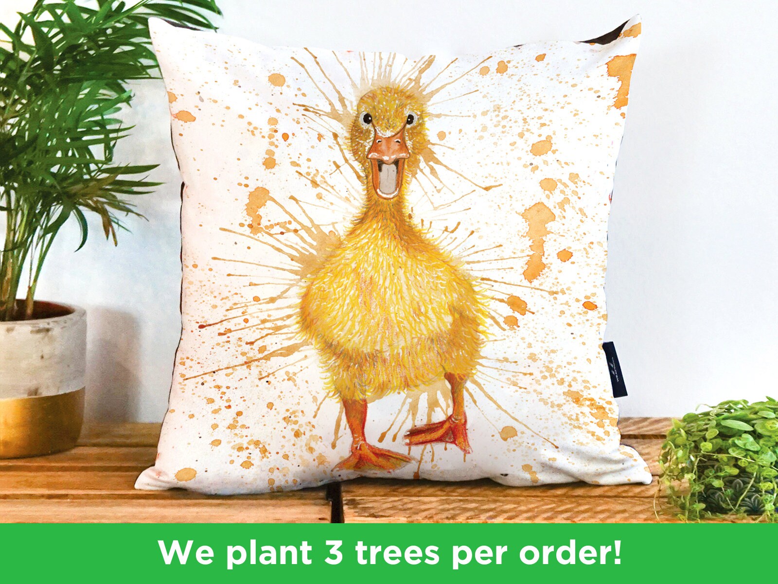 Duck Illustration Cushion by Katherine Williams Hand made Vegan Suede Duck Pillow Duckling Cushion Baby Cushion Duckling Pillow Etsy Australia