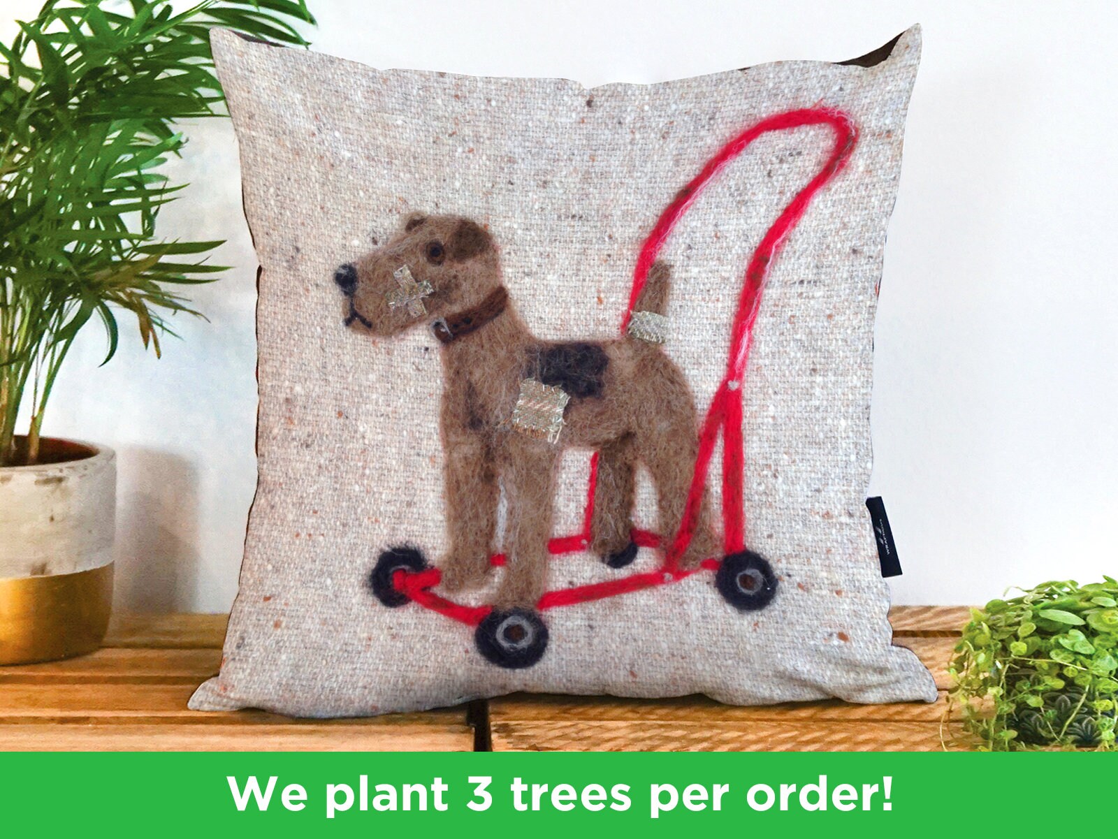 Vintage Terrier Vegan Cushion de Sharon Salt - Imprimer Pas 3D Oreiller Toy Dog Patchwork Cadeau | F