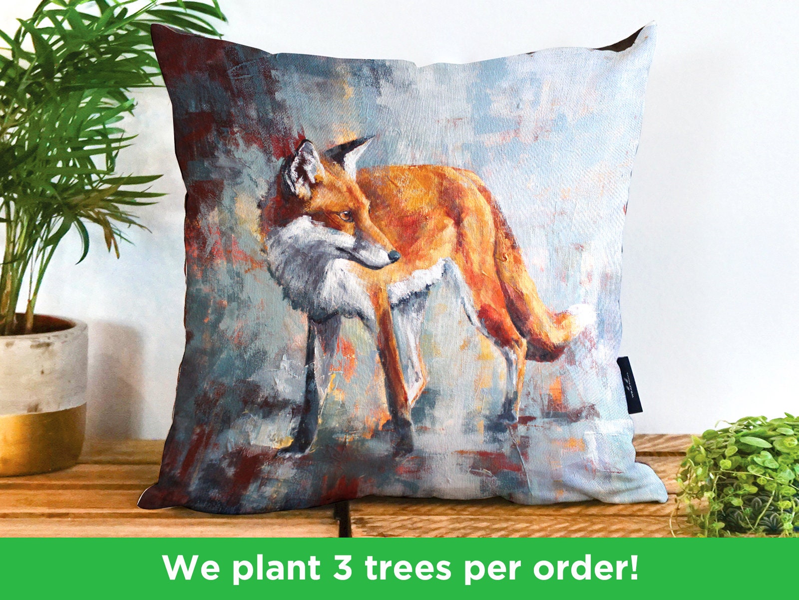 red fox pillow