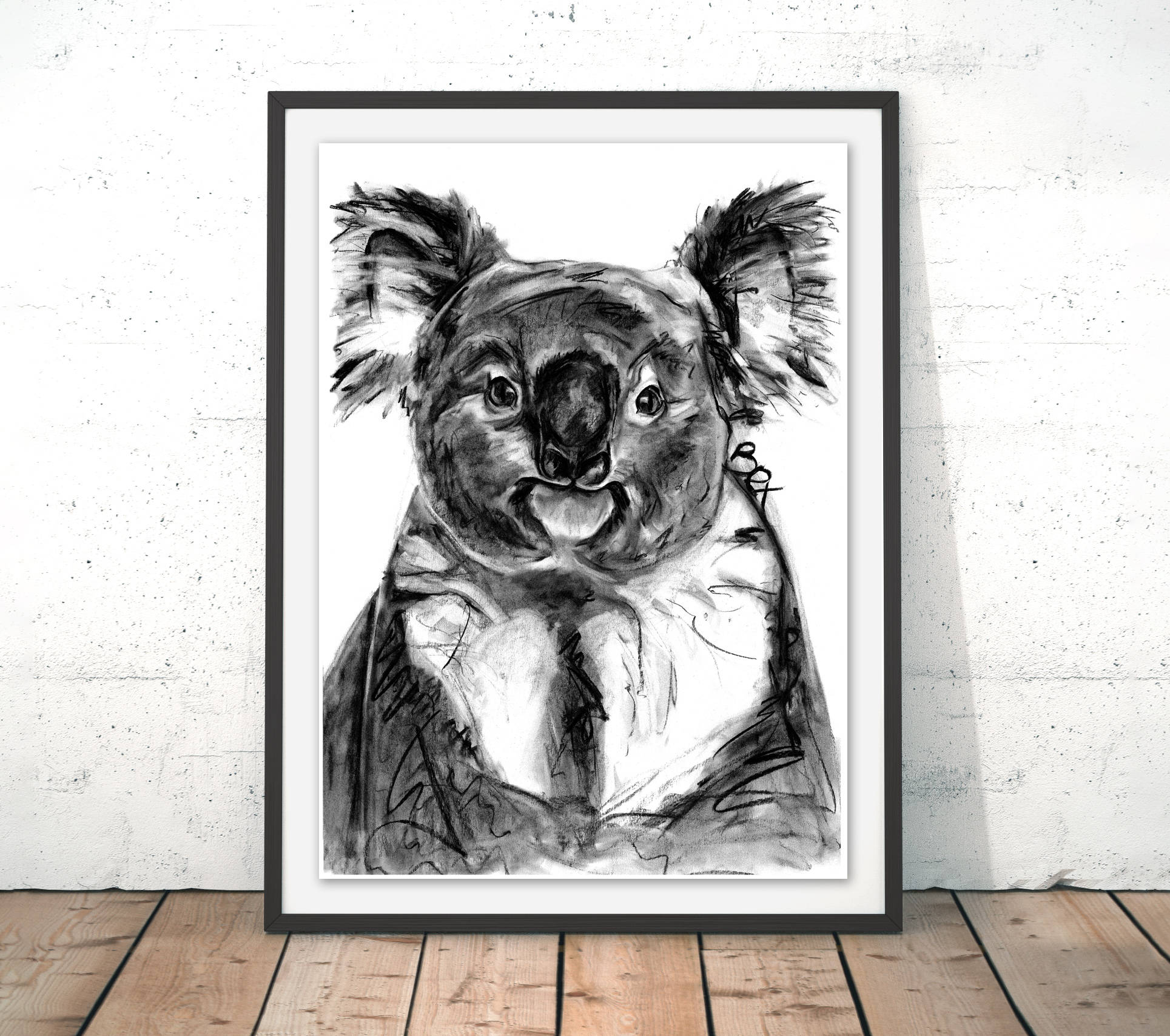 Koala Art Print Koala Framed Wall Art Koala Illustration Etsy