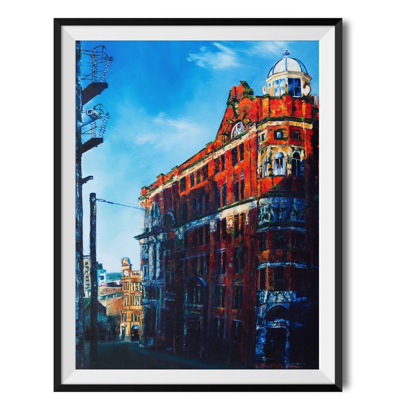 Balloon Street Manchester Art Print Manchester Oil Painting Etsy