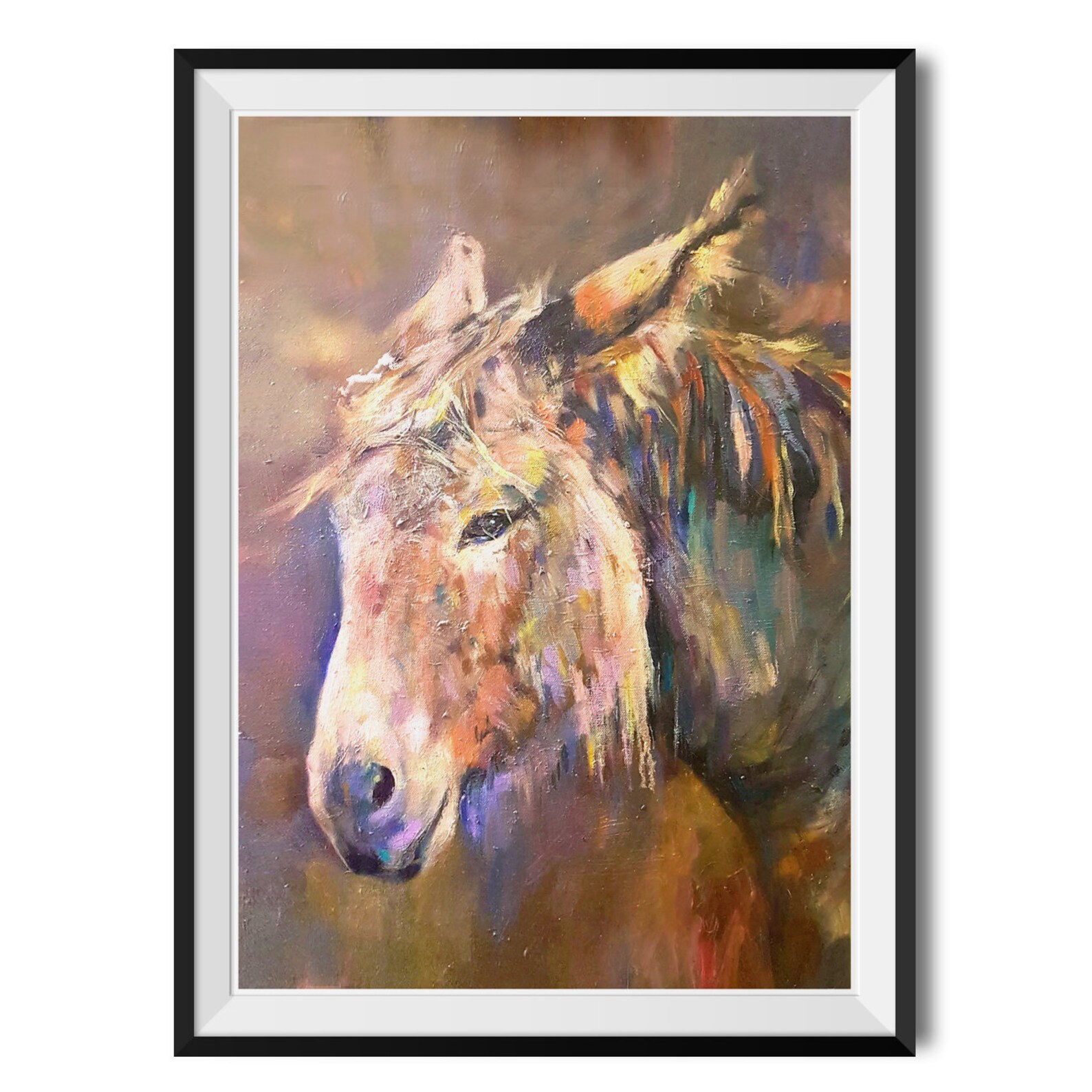 Donkey Print by Sue Gardner Donkey Wall Art Horse Print Etsy UK