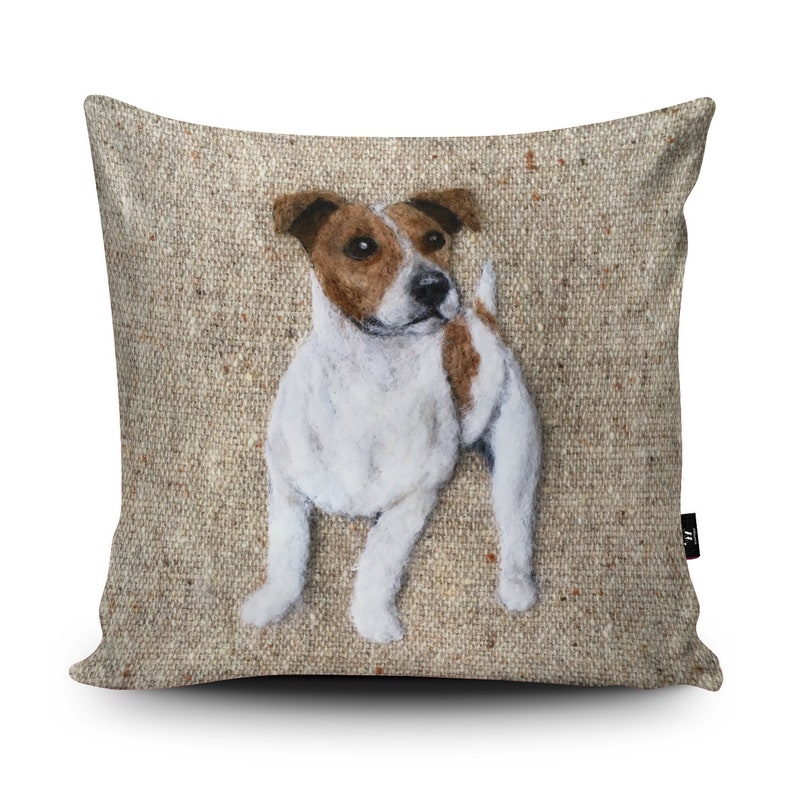 Jack Russel Vegan Cushion by Sharon Salt Print Not 3D Cute Etsy