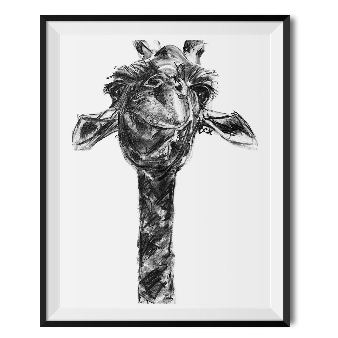 Giraffe Print Giraffe Wall Art Giraffe Illustration Giraffe Etsy