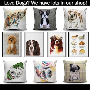 Jack Russel Vegan Cushion by Sharon Salt Print not 3D Scruffy Jack Russel Throw Pillow Handmade in the UK Dog Gift Russel Decor Gift image 4