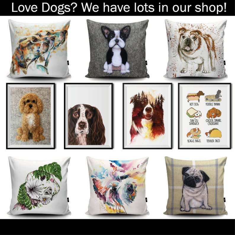 Jack Russel Vegan Cushion by Sharon Salt Print not 3D Scruffy Jack Russel Throw Pillow Handmade in the UK Dog Gift Russel Decor Gift image 4