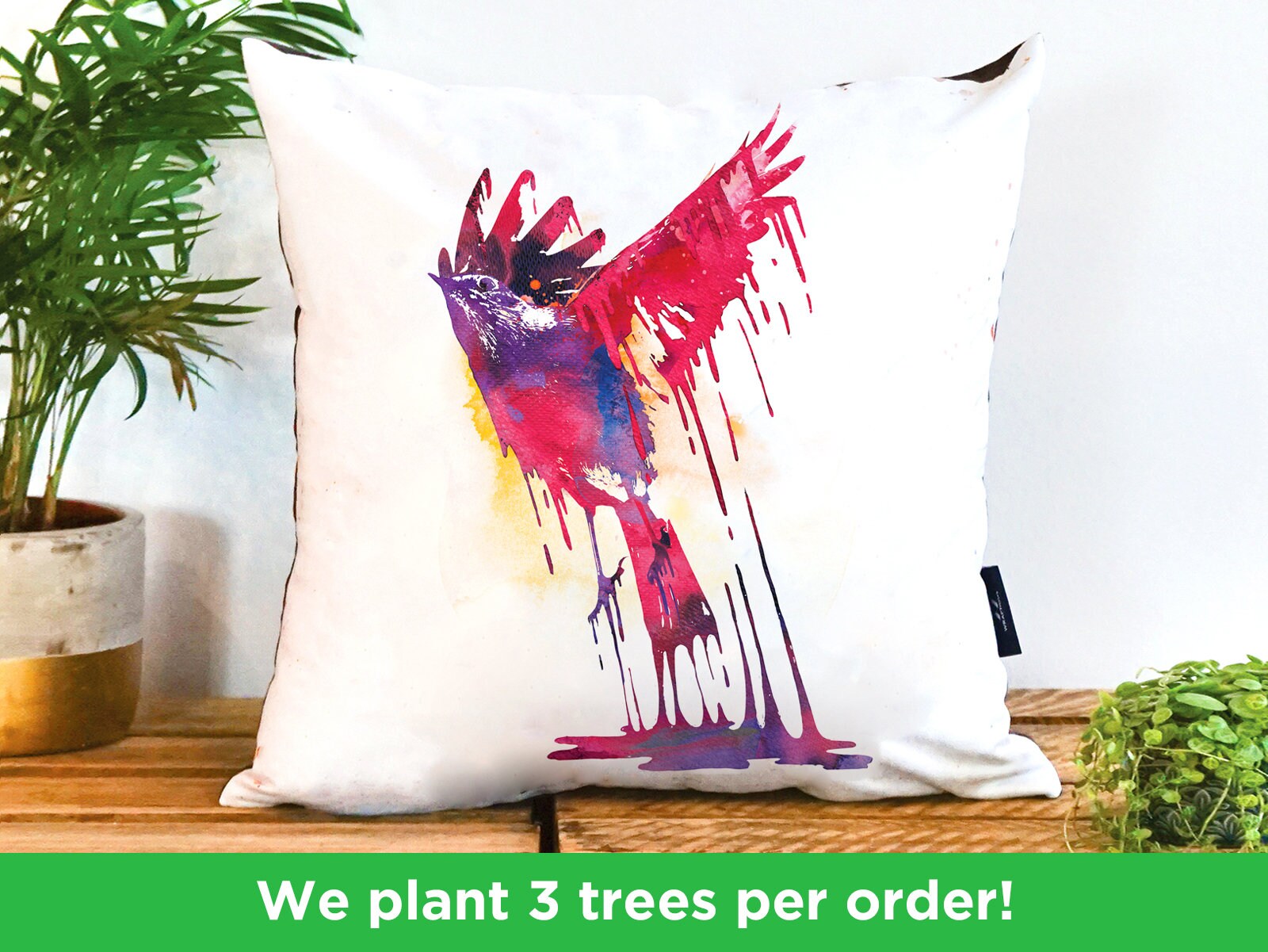 Phoenix Bird Handmade Cushion Par Robert Farkas | Of Paradise Throw Pillow Art Majestic Cover Coussi