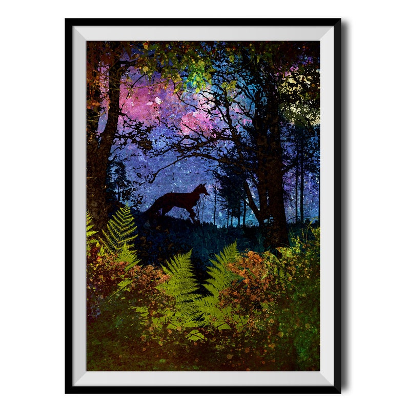 Beautiful Fox Print by Phill Taffs Fox Wall Art Fox Print Fox Home Decor Illustration Living Room Fox Furnishing image 2