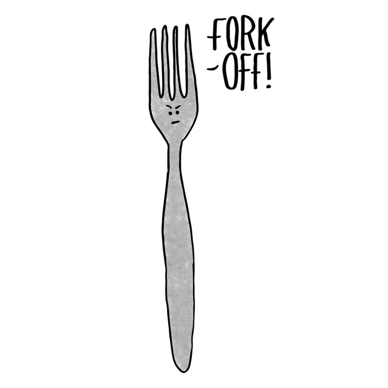 Rude Fork Off TShirt Funny Cheeky TShirt Pun Swearing Etsy