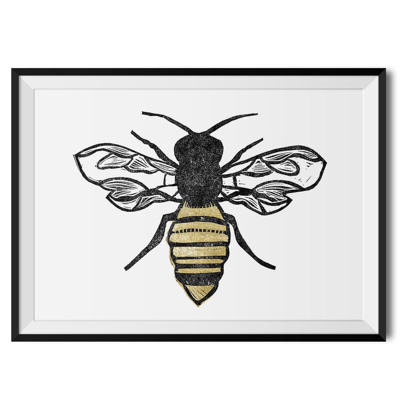 The Pollinator Print Bee Wall Art Manchester Bee Print Etsy