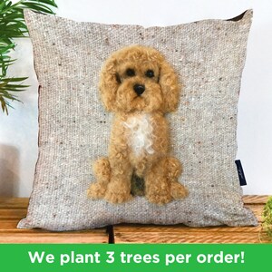 Cockapoo Vegan Cushion by Sharon Salt Print Not 3D Cockapoo Throw ...