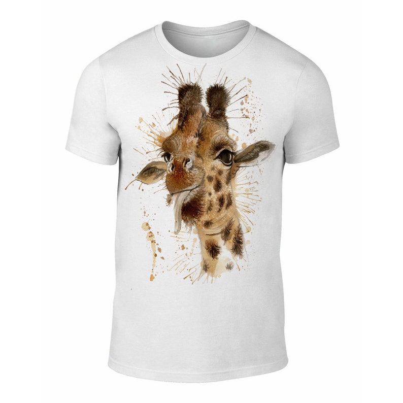 Unisex Giraffe Watercolour T-Shirt Giraffe Tee Giraffe Art | Etsy