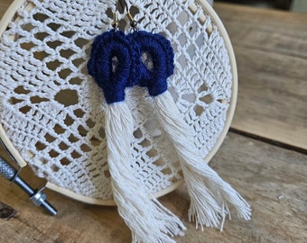 Handmade Macrame Crochet Dangle Earrings