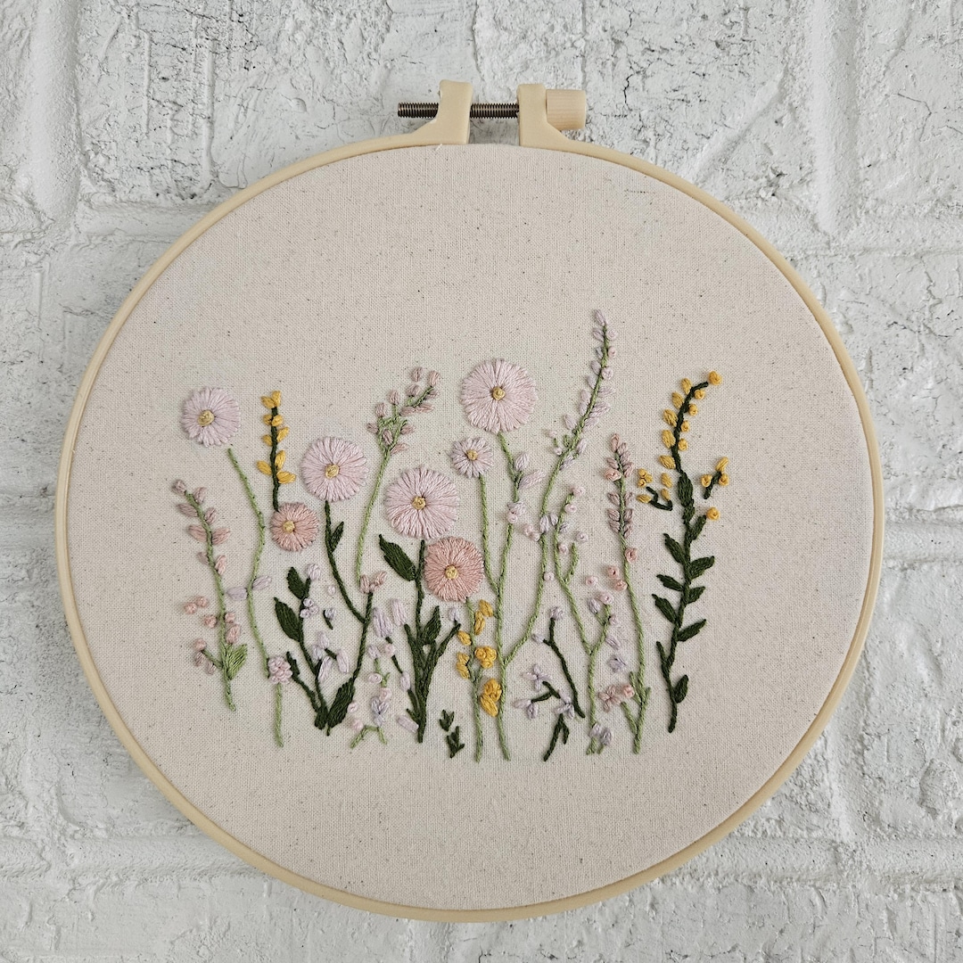 Floral Hand Embroidered Embroidery Hoop Wall Hanging Decor - Etsy