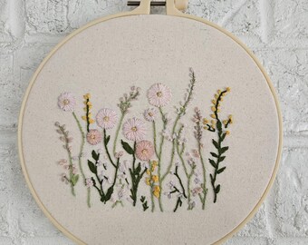 Sunflower Floral Hand Embroidered Hoop Wall Hanging Decor - Etsy