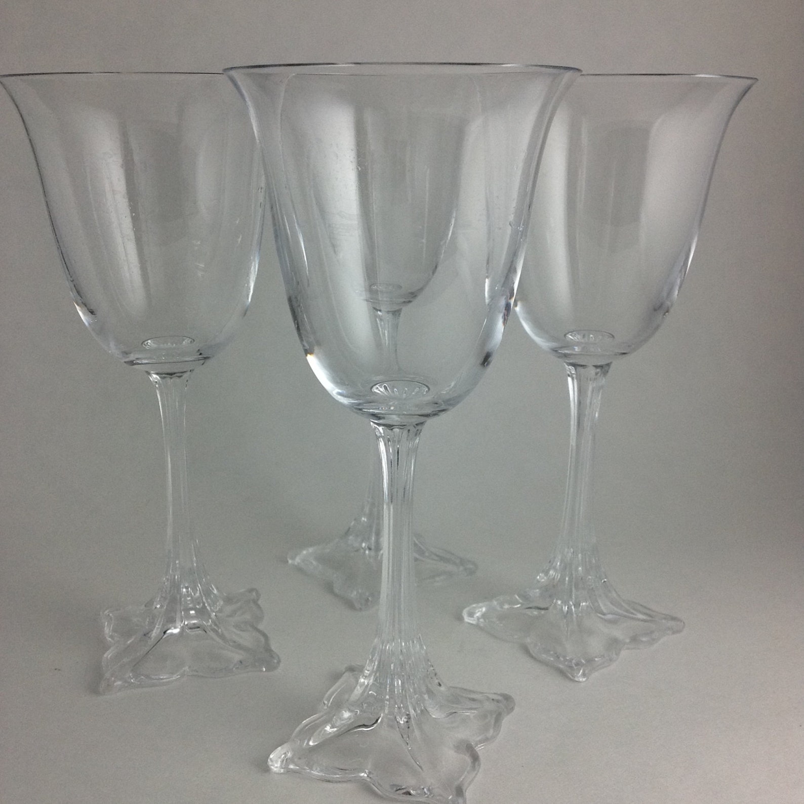 Mikasa Crystal Florale Wine Glasses Set of 4 8 Ounce Petal Etsy