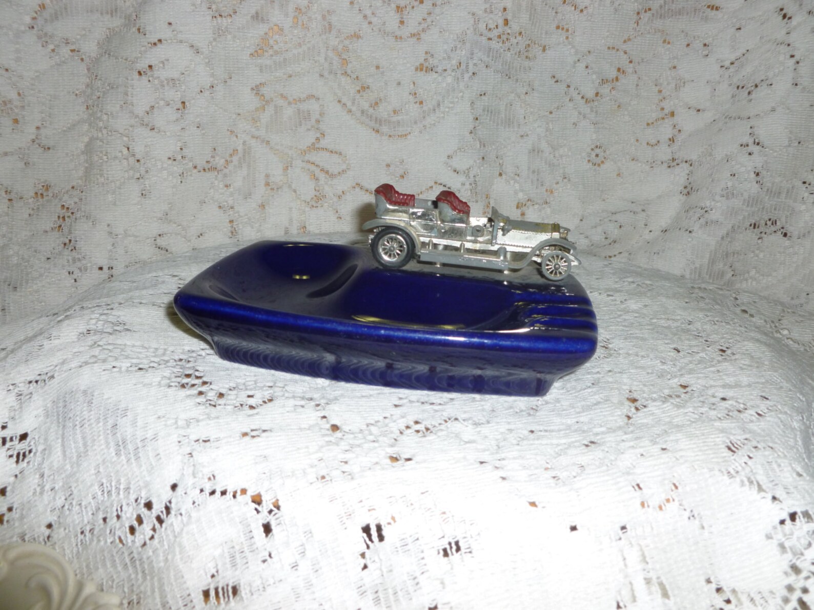 Vintage Ashtray With Attached Antique Car Smoking Cigarette - Etsy
