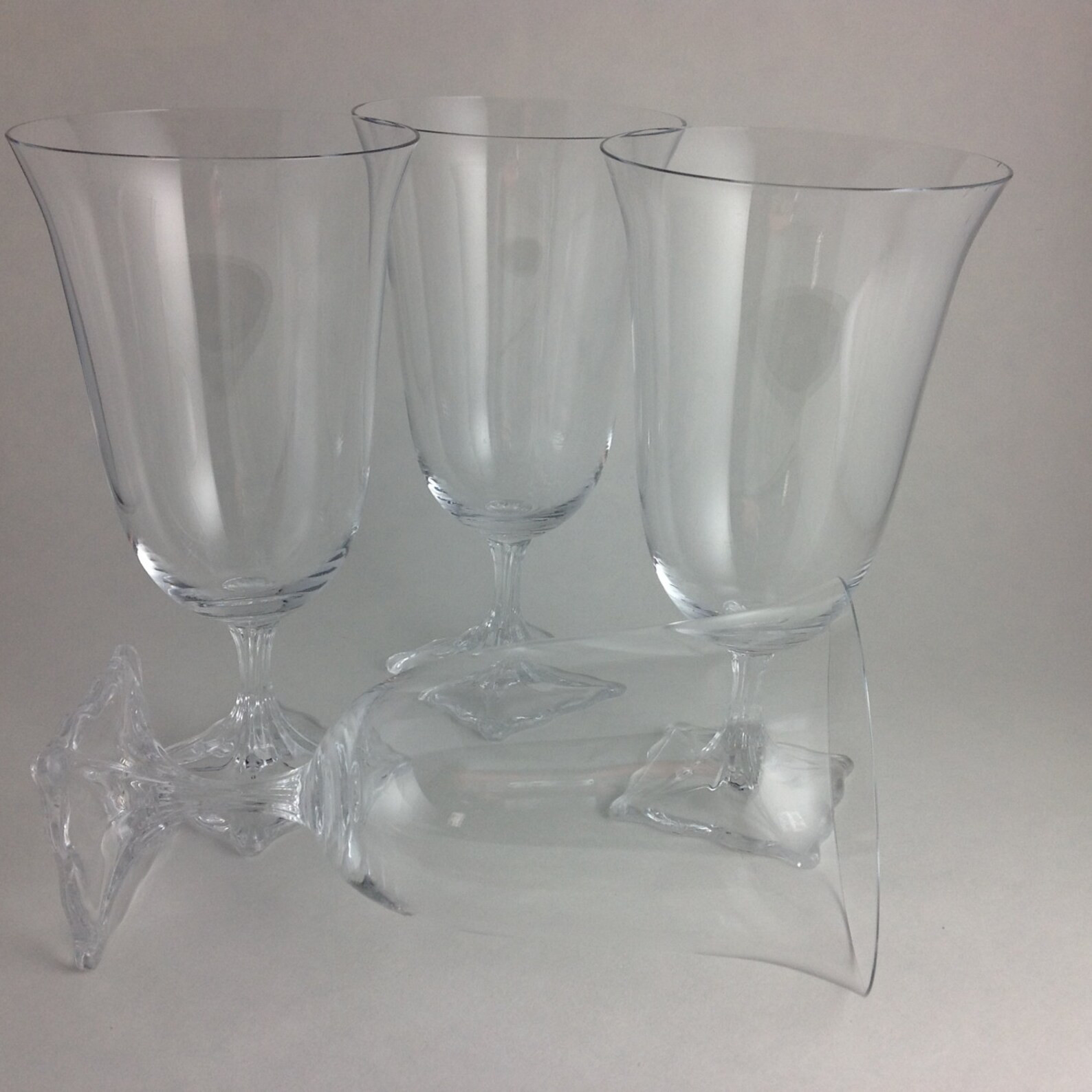 Mikasa Florale Crystal Iced Tea Stems Glasses Set of 4 16 Etsy