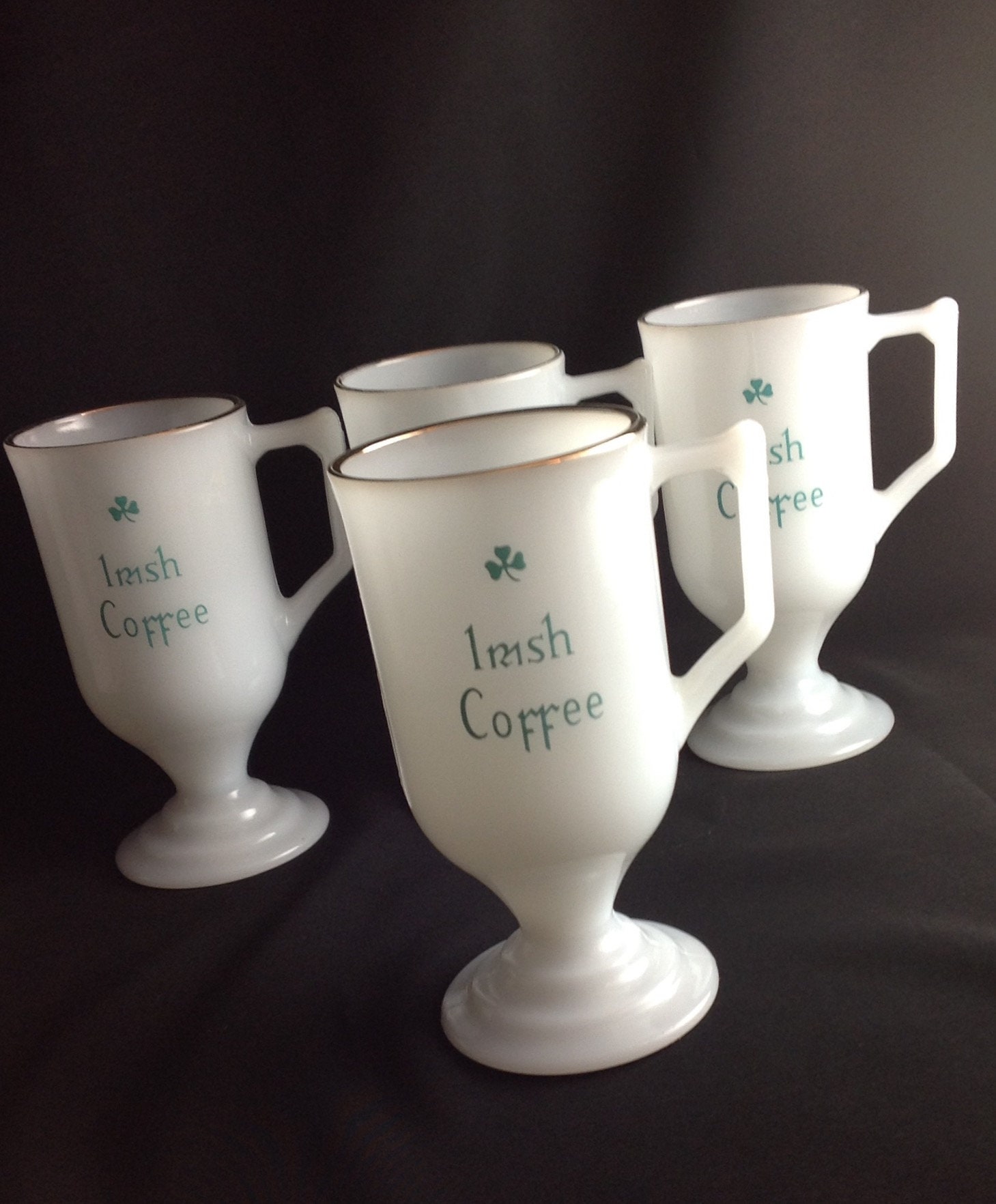 Hyland Irish Coat of Arms Glass Coffee Mugs - Set of 2