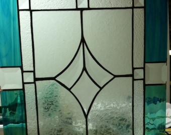 Custom Stained Glass Panel for Kithcen Cabinet Door Insert - Set of 2 Matching